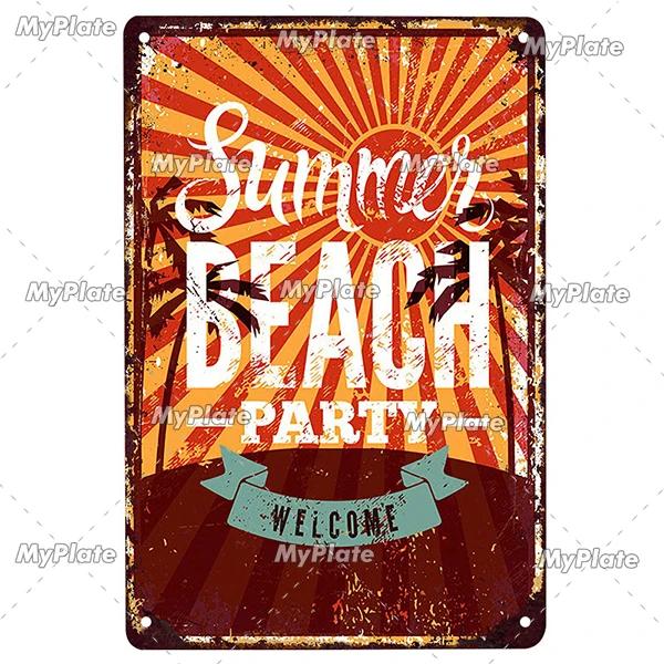 BAR Tin Sign Metal Sign Retro Plaque Home Decor Metal Vintage Man Cave Bar Pub Club Beach Wall Decoration