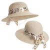 Dámské ležérní klobouky proti slunci Elegantní klobouky Raffia Ochrana před sluncem Klobouky se širokou krempou Outdoor Cestování Plážové klobouky Jaro Léto