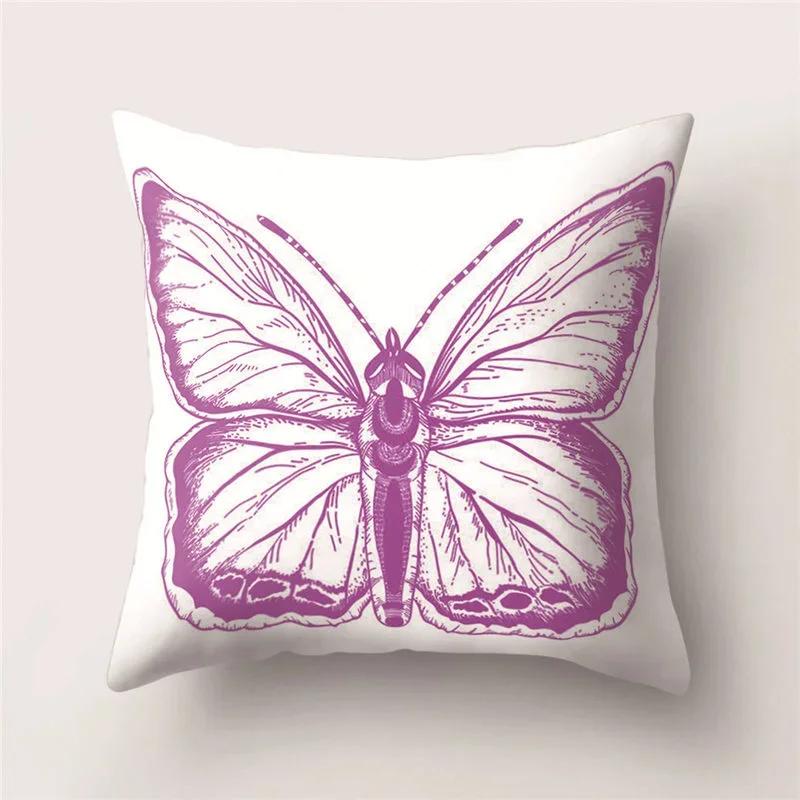 Decorative Home Pillows Retro Butterfly Soft Throw Pillow Cover For Living Room For Sofa Couch Cushion Cover X Pillow 89P