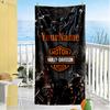 Toalla de Playa Personalizable con Nombre Harley-Davidson Motocicletas Suave Duradera Secado Rápido Perfecta para Viajar Yoga Acampada y Natación