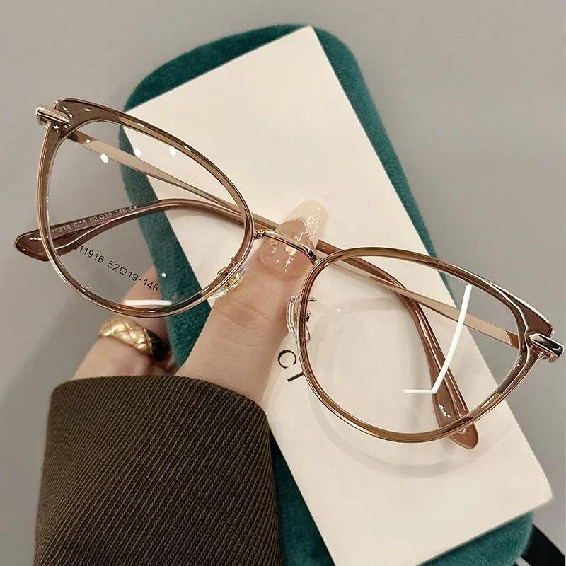 Unisex Outdoor Color Changing Myopia Glasses Fashion Cat Eye Near Sight Eyewear Finished Prescription Pochromic Sunglasses
