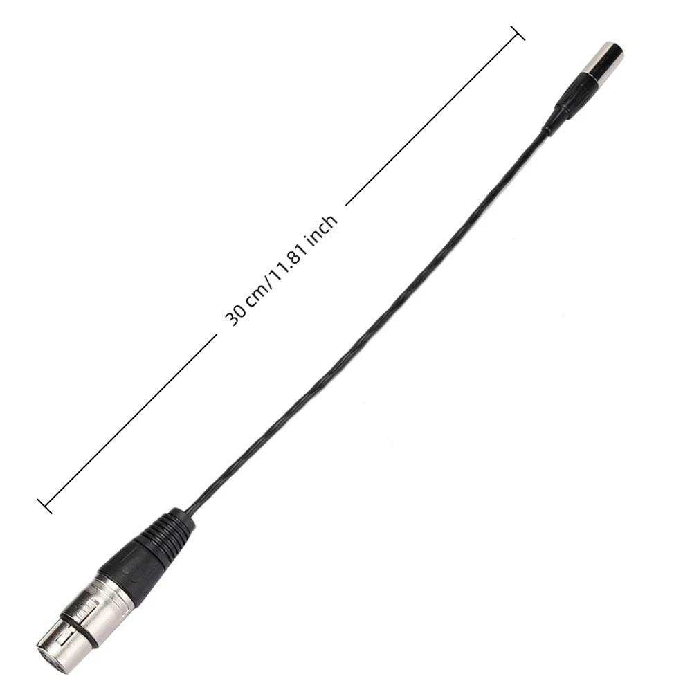 Copper Wire Mini XLR 3pin to XLR 3pin Female Aluminum Foil Shielded Microphone Cable Daily Use
