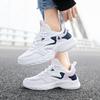 Spring New Casual Shoes Fashion Women's Shoes Pink Lace-up Hong Kong Style Color Matching Single Shoes Fitness Student Sports Running Shoes
