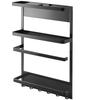 Tower Magnetic Refrigerator Side Rack, Black, Approx. W24.5 X D6.5 X H34cm, Kitchen Paper HolderWrap Holder, Model 2745