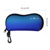 Sunglasses Case with Carabiner Clip Light Neoprene Soft Pouch Zipper Design Eyeglass Holder Portable for Travel