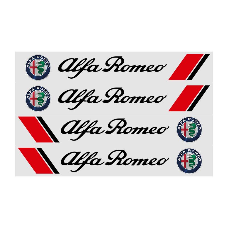 EOMY5 4P/Set Car Door Sticker Scratches Resistant Cover Auto Handle Stickers Emblem For Alfa Romeo 159 Giulietta Giulia 147 156 Mito