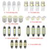 28Pcs/Set Car Interior White Led Light Dome License Plate Mixed Lamp Bulbs