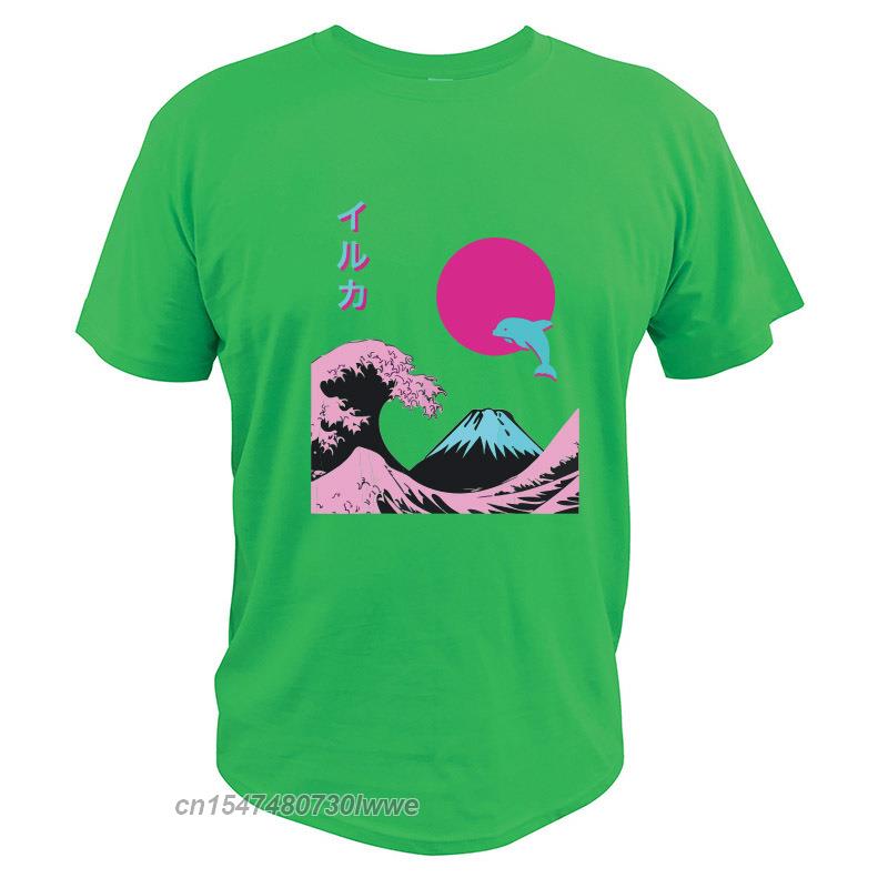 Retro Aesthetic Iruka Tee With Japanese Writing TShirt Digital Print Cotton Soft Sweat Eu Size