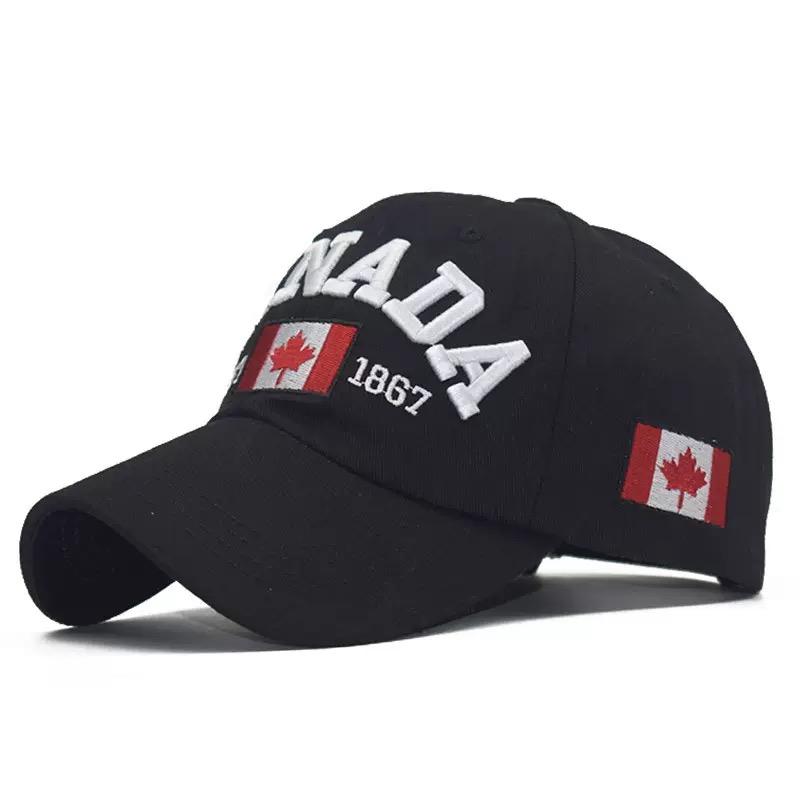 Canada Dad Unisex Cotton Baseball Cap Maple Leaf Flag Cap Embroidered Unisex Cap Outdoor Sun Hats For Adult