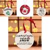 Einzigartiger personalisierter Quarantäne-Weihnachtsbaumschmuck 2020, rundes Holz-Erinnerungsstück