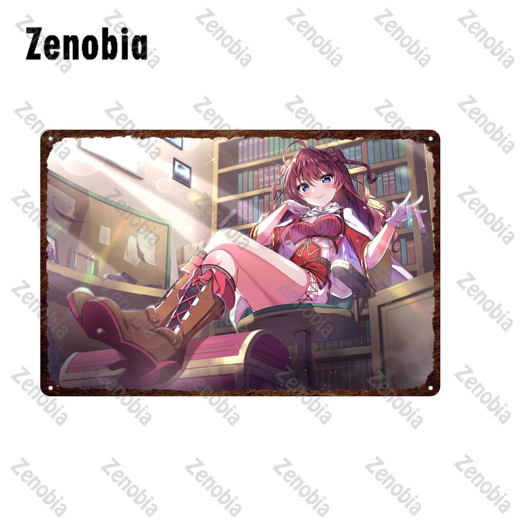 Vintage Anime Metal Sign Professional Attire Pajamas Girls Tin Poster for Bar Pub Home Wall Decor Unique Plaque Decoration
