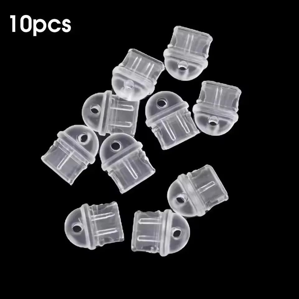 60/1PCS DIY Anti Dust Plug Transparent Charge Port Dustplugs for iPhone Type C Plug Stopper Protection Cap Mobile Phone Pendant