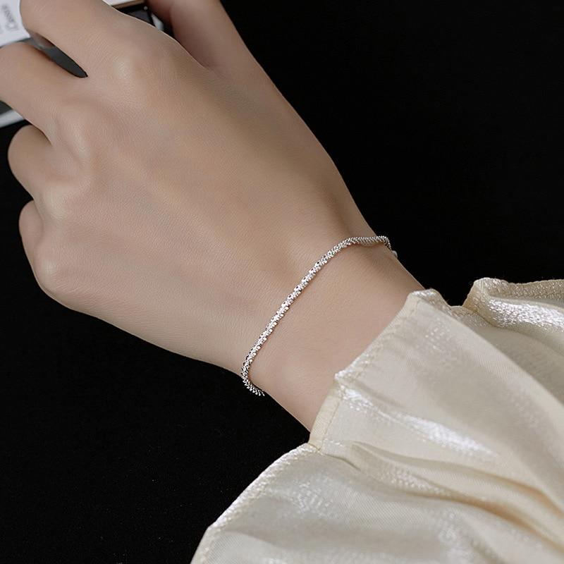 Sterling Color Chain Bracelets Voguish Stylish Adjustable Bracelets For Women Minimalist Jewelry Present Gifts S B446Fashion Chain