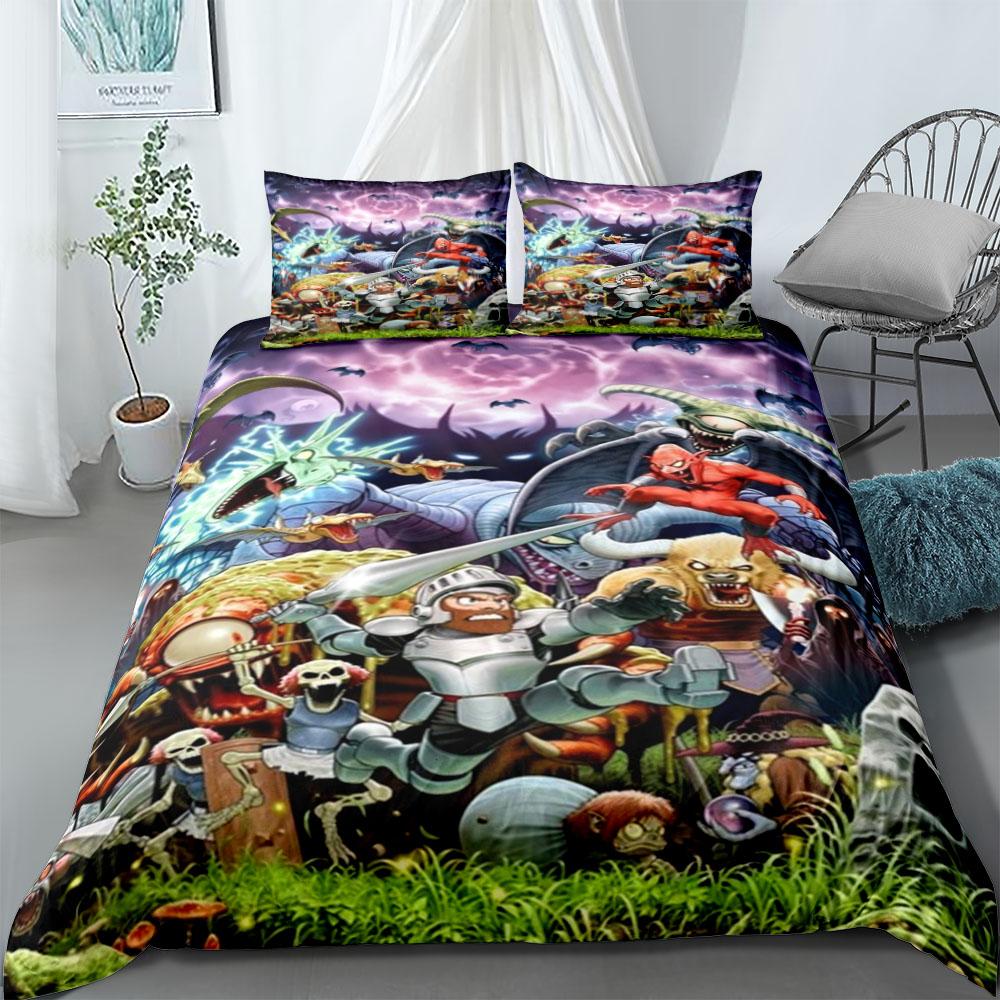 Ghouls and Goblin Duvet Cover Set EU Single Double King US Twin Full Queen Size Bedclothes