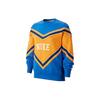Spliced Fleece-Lined Knit Sweatshirt Men Tops Blue BV2921-480