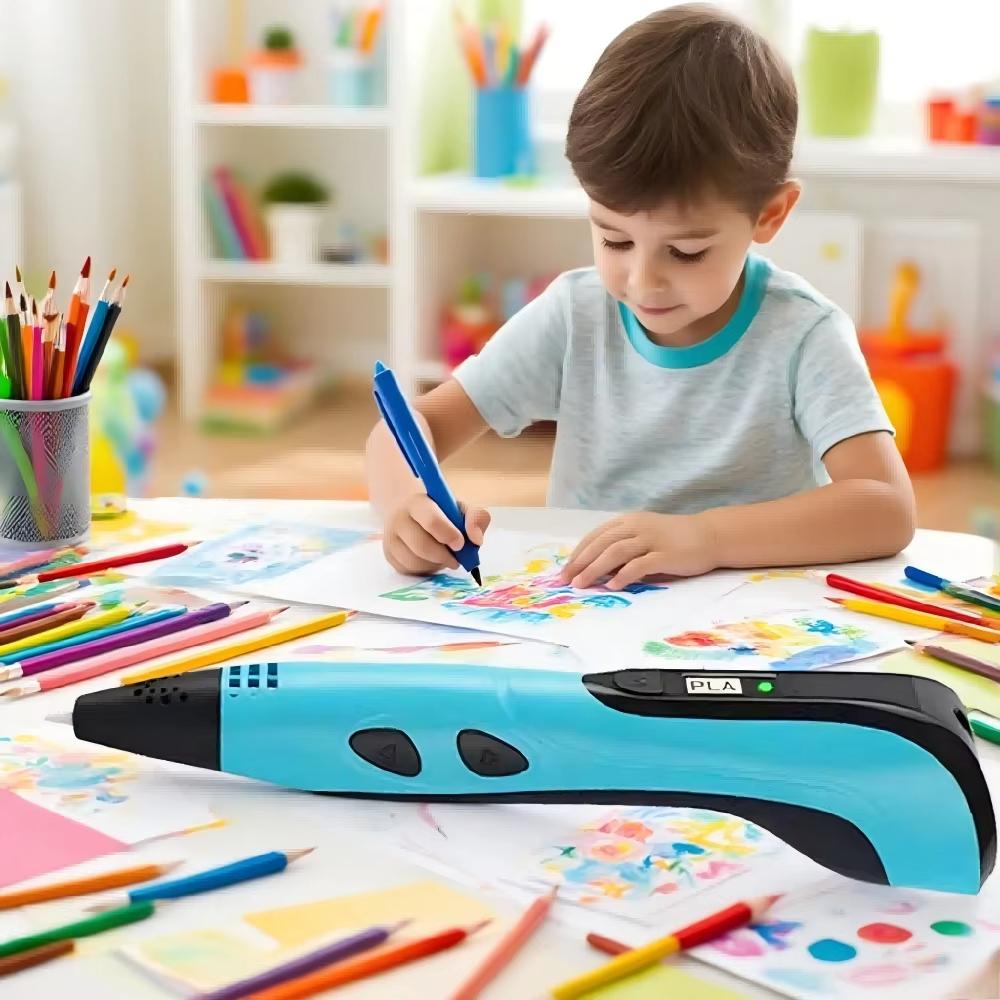 3D Printing Pen 3D Pen Set For Kids Child's Birthday Creative DIY Gift Graffiti Drawing Pen LCD Display With PLA Filament