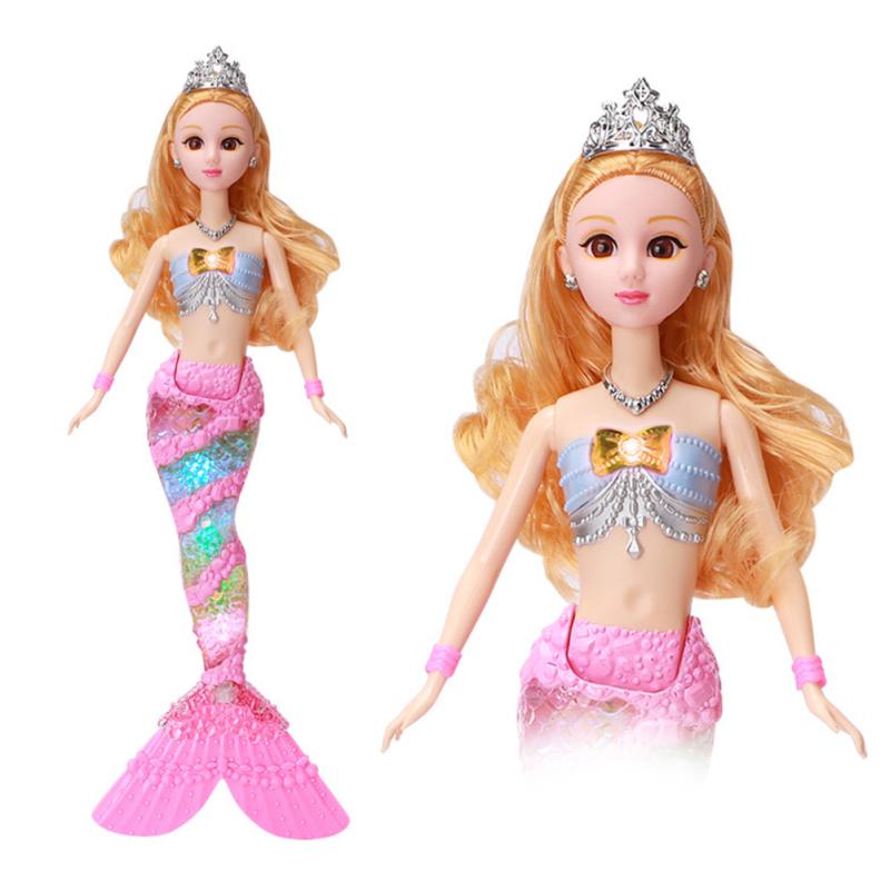 Reizende nette Plastikmeerjungfrau-Puppe-Musik-Meerjungfrau-Prinzessin-Spielzeug-Geschenk für Baby-kleines Mädchen 36cm