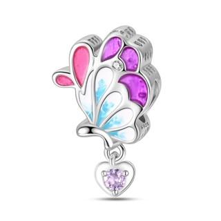 Trendy Fashion Copper Metal Colorful Butterfly Dragonfly Hummingbird Spring Series Charm Bead Components Bead Components Compatible With Do It