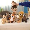 Dog Monkey Plush Stuffed Toy Simulation Forest Animal Doll Giraffe Plush Toys  Boys Girls