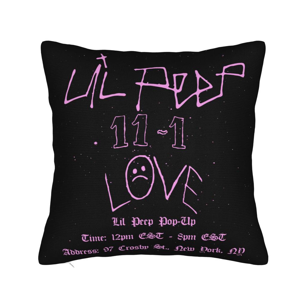 Lil Peep Pillowcase Printed Polyester Cushion Cover Decorative Throw Pillow Case Cover Sofa Zippered 40X40cm