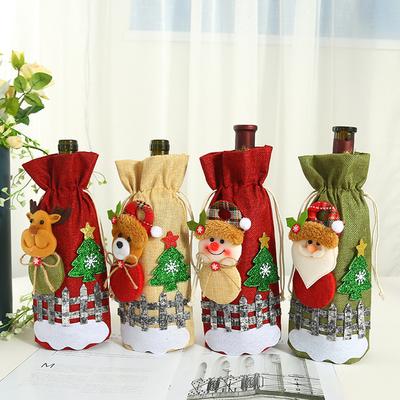 Nuovi Articoli per Feste di Natale, Decorazioni Natalizie, Sacchetti per Vino per Anziani, Decorazioni Adesive Natalizie, Copribottiglie di Vino