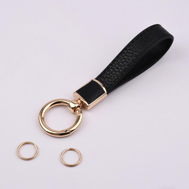 Women's Luxury Metal Leather Keychain Holder Men's Gadgets Couple Auto Keyring Accessories High Quality Car Key Holder