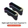 YZ Multifunktionale Becherhalter-Lücken-Aufbewahrungsbox Auto-Sitzlücken-QC3.0-USB 7 Farben Wechselnde LED Ladehilfe für Fahrzeuge