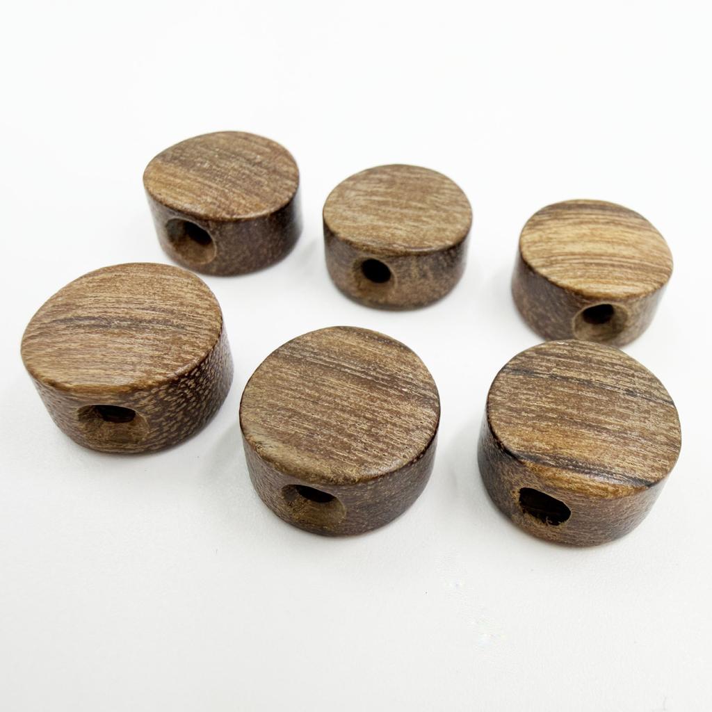 Set of 6 Acacia Wood Small Round-Head Tuning Knobs Bakelite Folk/Classical Guitar Tuning Knob Caps Tuning Knobs