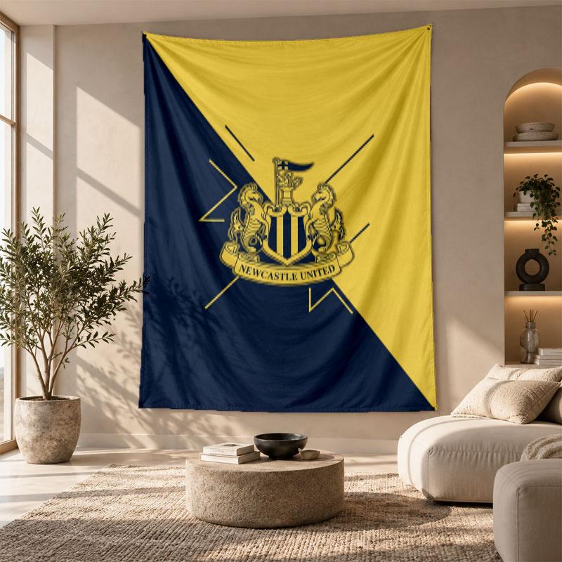 Decorative Tapestry,Newcastle United Football Printed Wall Art, Lightweight Wall Hanging For Bedroom Background