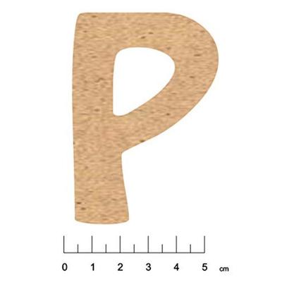 Earth & Bois Créations - MDF Adhesive Wooden Alphabet 7.5cm Letter P