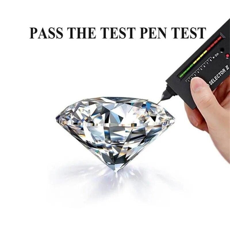 D Color 1ct Moissanite Sterling Silver Geometric Pendant Woman Necklace Wedding Engagement High Jewelry Pass Diamond Test