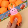 ** Squishy Carrot Rabbit Squeeze Telescopic Toys Kids Children'S Radish Rabbit Cup Pinch Music Toy Creative Stress Reli
