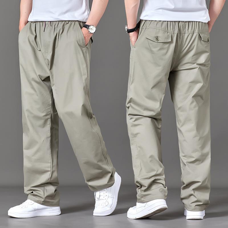 Summer Plus Size Men's Wide-leg Pants Overalls Straight Casual Pants Outdoor Loose Version Sports Pants