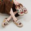 Mixed Colors Casual Lace-up Flats Genuine Leather Versatile Soft Soled Women's Shoes