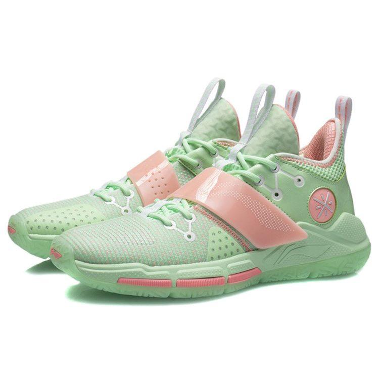 Li Ning Wade Block Fabric Synthetic Leather Shock Absorption Non-Slip Wear-Resistant Rebound Low-Top Basketball Shoes Men Basketball Shoes ABPR065-2