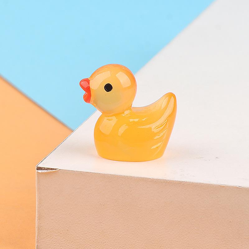 10Pcs Glow-in-the-Dark Resin Duck Set - Durable and Cute Car Dashboard Decor Ornament Anime Accessories DIY Gift Girl Boy