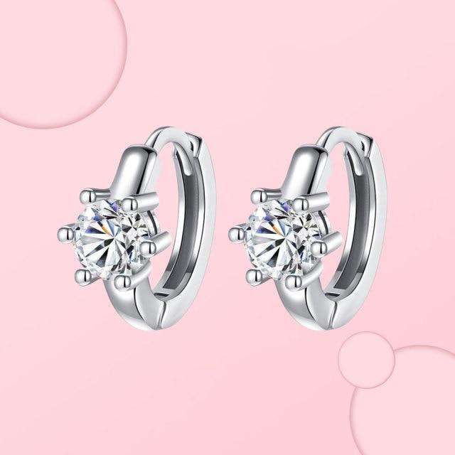  For Women Sterling Color Hoop Earrings Heart Ear Hoops Real Color  Jewelry Original JewelryHeart Jewelry