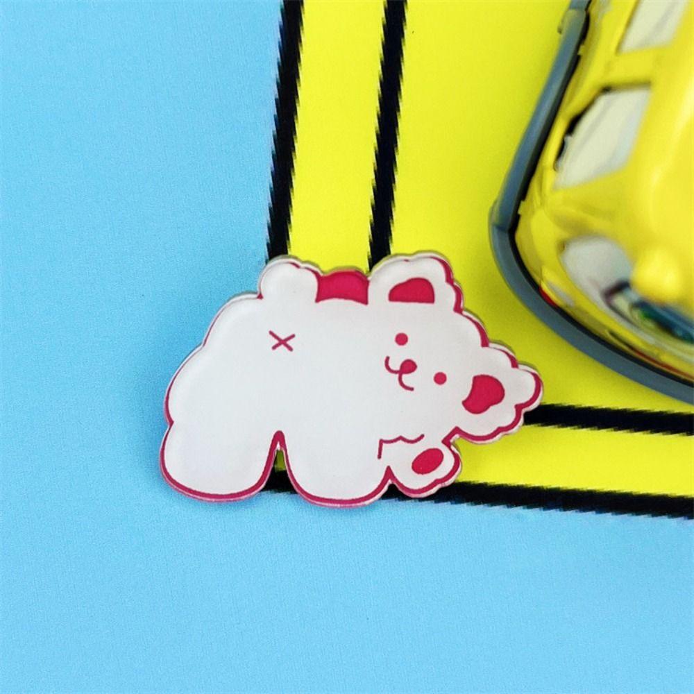 Acrylic Dog Pin Badge Bear Bear Bunny Lapel Pins Cartoons Bunny Brooches Men