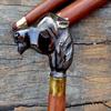 Victorian Solid Brass Antique Horse Designer Handle Vintage Walking Stick Cane