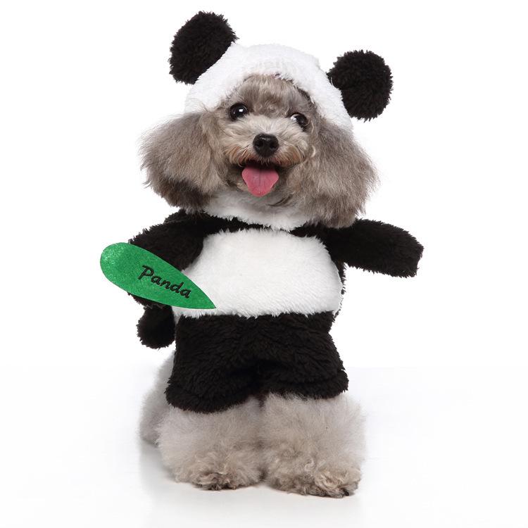 Cozy Stand-up Pet Outfits: Cute Autumn/Winter Cotton Clothes for Dogs and Cats, Christmas Style.
