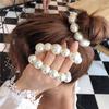 1 Pcs Woman Big Pearl Hair Ties Fashion Korean Style Hairband Scrunchies Girls Ponytail Holders Rubber Band Hair Accessories