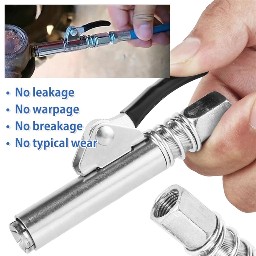 Durable Grease Coupler Lock Nozzle For Manual Pneumatic Electric Grease Gun Coupler Quick Release Grease NPTI/8 10000PSI