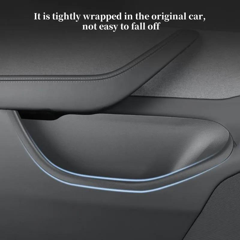 For Tesla Model Y YL Juniper 2025 2026 Door Side Storage Box Fully Covered TPE Front Rear Door Organizer Tray Car Accessories