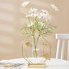 Bloemenvaas Scandinavische Stijl Elegante Staande Gouden Bloemen Hydroponische Glazen Vaas Huishoudelijke Artikelen