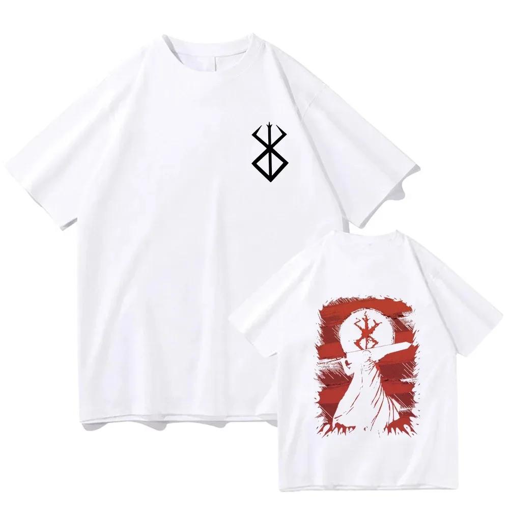 Berserk T-Shirts Guts Lustiges T-Shirt Herren Cooles Manga Grafik T-Shirt Japanischer Anime Frauen Baumwolle Manga Hip Hop Oberteile Tees 71829