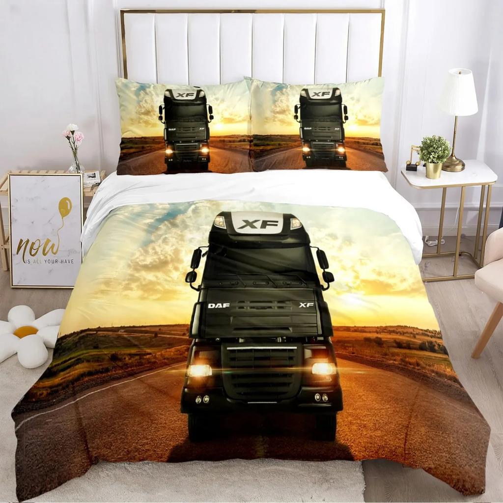 Fashion DAF Truck Logo 3D NEW Duvet Cover Pillowcase Bedding Set Adult Boy Girl Bedroom Decoration Children Single Double Large