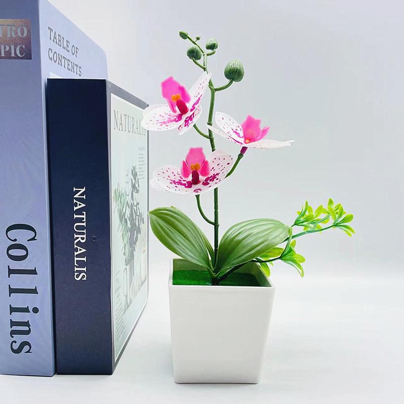 Műcserepes növények Művirágok Három Phalaenopsis Orchidea Négyzet alakú CSAPOK Művirág Díszek