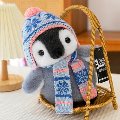 Scarf Hat Penguin Plush Toy Aquarium Souvenirs Ski Resort Event Gifts Winter Home Decorations