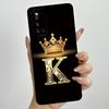 For Vivo V19 1933 Case Luxury Crown Letters Couple Liquid Silicone Soft Phone Cases For Vivo V 19 Camera Protection Back Cover