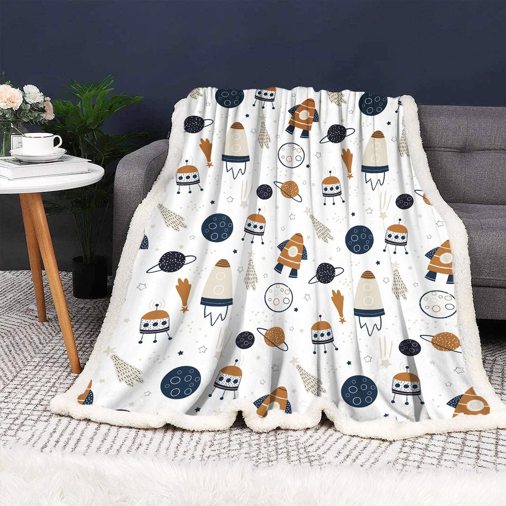 Cartoon Blankets Flannel for Children Cute Nap Kawaii Furry Soft Throws Gifts for Girls